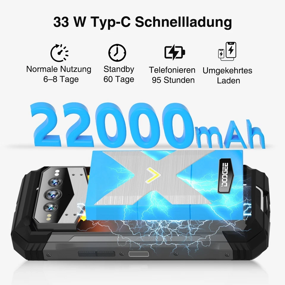 DOOGEE VMAX Plus 5G Outdoor Handy 36GB+512GB 22000mAh  Andorid 14 6,58 Zoll Neu - Bild 4 von 4