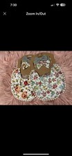 Wholesale Lots Babygirl, Reversible Bibs, Floral And Solid. Two Headbands With