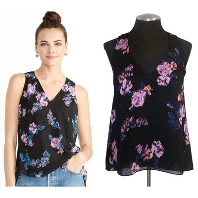RACHEL Rachel Roy - Reza Floral Sleeveless V-Neck Top - XS - NWT $79