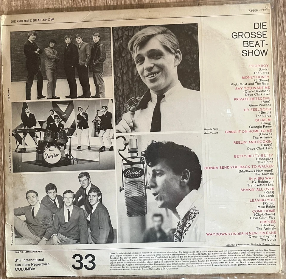 Die Grosse Beat Show, LP Vinyl Compilation 1966, Beat Rock&Roll Garage Rock - Bild 3 von 4