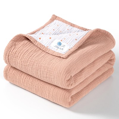 Lulu moon Muslin Baby Blanket - Cotton Quilt Blankets for Toddlers - Reversib...