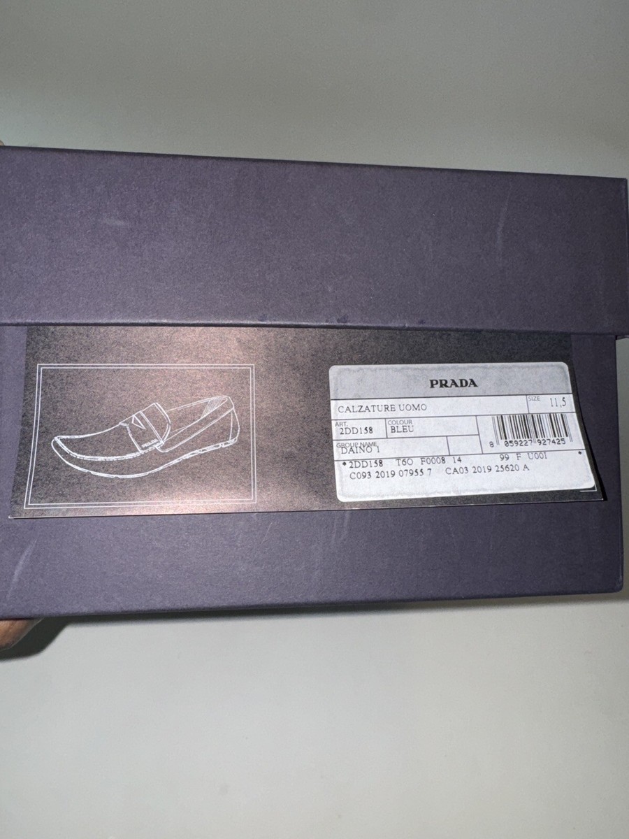 Prada Spazzolato Rios Calzature Uomo Navy Blue Size 11.5 Prada Spazzolato Rios Calzature Uomo Navy Blue Size 11.5 | eBay main image 3