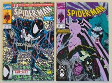 Spider-Man Comic Book #13 & 14 Sub-City Lot-2 #13 Signed *Spider Todd McFarlane