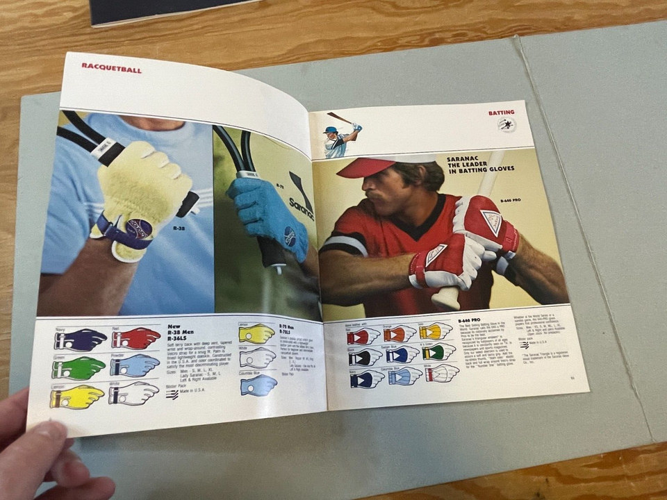 Vintage 1980s SARANAC Sport Gloves HQ Advertising Catalog 26 pages