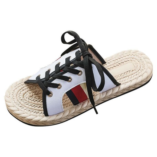 Damen-Sandalen Freizeit faul Sommer Strand bequeme Slipper Hausschuhe Sport flach - Bild 10 von 11