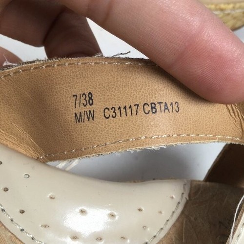 B.O.C Mujer Pantuflas Sandalias Plataforma Damas Sandalia Calzado Crema Talla 7 - Imagen 8 de 9