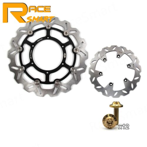 Front Rear Brake Rotors + Bolts Screws For Suzuki DRZ 400 SM DRZ400SM 2005-2021 - Picture 13 of 18