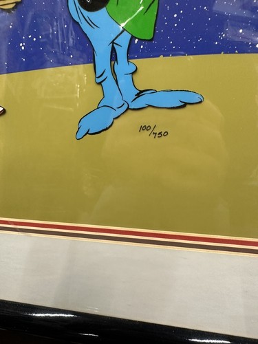 DUCK DODGERS TRIO Chuck Jones Signed Marvin Martian K-9 Cel Art 100/750 rare - Bild 4 von 6
