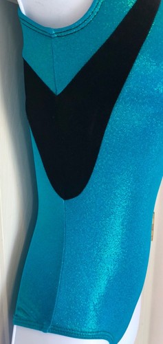 GK FROZEN HEART ADULT X-SMALL SEAGLASS FOIL SWAR JA TANK GYMNASTIC LEOTARD AXS - Picture 4 of 9