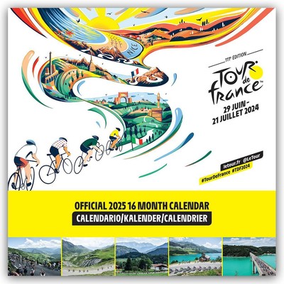 Tour de France 2025 - Wandkalender  Danilo Promotion Ltd  Kalender 