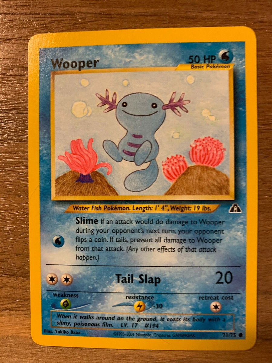Basic Pokemon Wooper Card 71-75, Neo Discovery Set, Additional Cards Ship FREE | eBay Basic Pokemon Wooper Card 71-75, Neo Discovery Set, Additional Cards Ship FREE | eBay