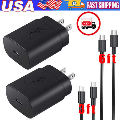 25W USB-C Super Fast Wall Charger With 6FT Cable – For IPad Mini 6th Gen 2021, Samsung Galaxy, And More