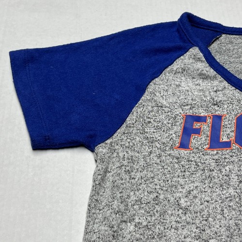 Team Athletics Florida Gators Short Sleeve V-Neck Shirt Girls SZ LG 10/12 Gray - Picture 4 of 16