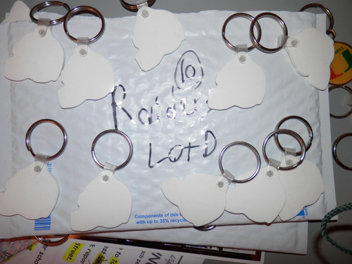 Oakland Raiders Keychain lot (10) NEW VTG 1993 Lot D 90's rubber key rings - Picture 2 of 5