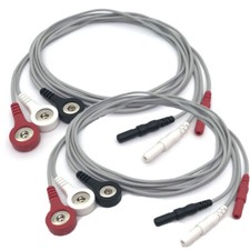 2Pcs Fit For Mindray BCI Universal DIN 1.5mm 3-lead ECG/EKG Cable Leadwire Snap