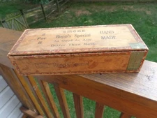 RARE Antique Rupp's Special 2 For 5  Wooden Tobacco Cigar Box Hand Made Cigar PA