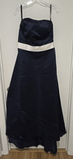Bill Levkoff Black Spegetti Strap Bridesmaid Dress Size 16 RN 82955