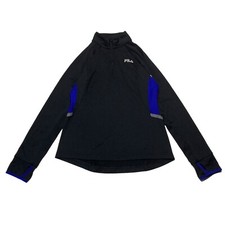 FILA Sport Athletic Running Black Long Sleeve 1/4 Zip Pullover Women  s M