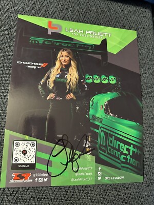 Leah Pruett Signed Promo Hero Card Nhra Drag Racing Autographed 2023