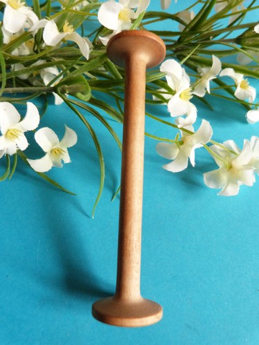 172# RAVISSANTE PETITE BOBINE ANCIENNE BOIS FILATURE SOIERIE LYON ÉP. ART DÉCO - Afbeelding 5 van 5