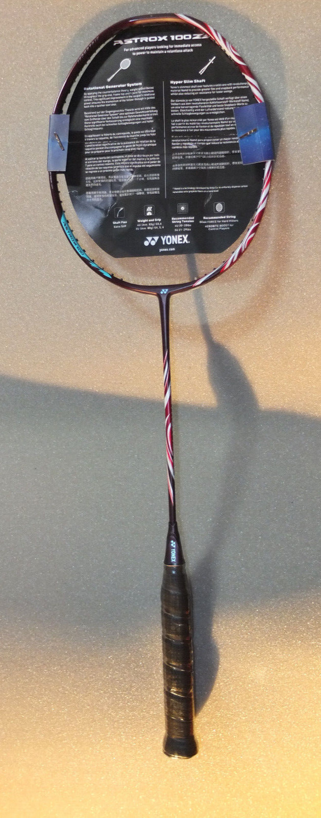 Yonex Astrox 100zz Profi Badminton Schläger Racket AX100ZZYX Gr. 4U5 hyper slim
