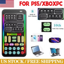 NEW For PS5/XboxPC Voice Changer Set Portable Multifunction Mini Sound Card