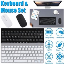 Wireless Keyboard Mouse Combo Mini USB 2.4G Ultra Slim For Windows PC Laptop