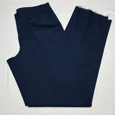 Red Kap Mens Pants sz 35 Blue Straight Flat Front Chino Regular Fit New Vintage