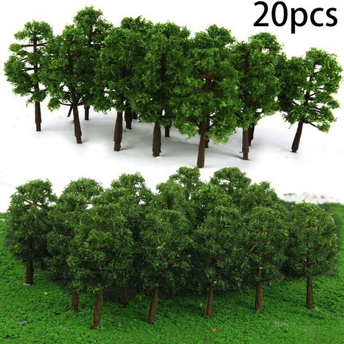 20Pcs 8CM Mini-Model Trees M-icro Landscape Decor Train Layout Accessories DIY - Picture 4 of 24