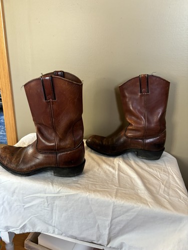 Laredo Vintage Long Haul Cowboy Boots Size 10 Oil Resistant - Picture 3 of 13
