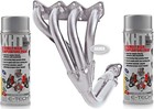 SILVER High Temperature Spray Paint For Engine Parts Blocks Exhausts - 2 TINS