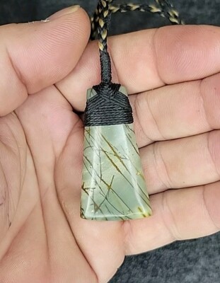 Toki, Adze, Maori, Hawaiian, Polynesian Pendant. Picasso Jasper