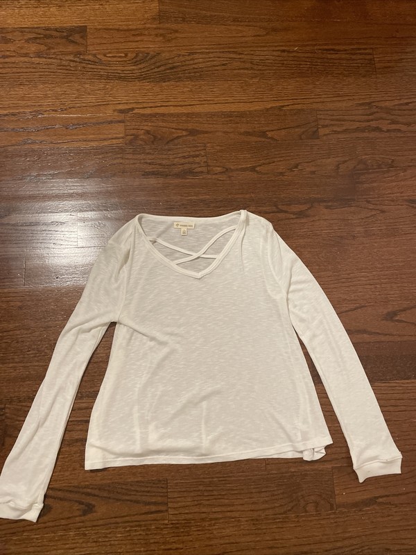 Girl’s Tucker + Tate White Long Sleeve Top Size 14-16 NBW
