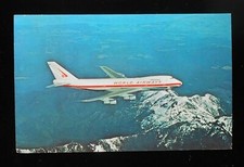 1970s World Airways Boeing 747 Jetliner 747C Convertible Airplane Jet in Flight