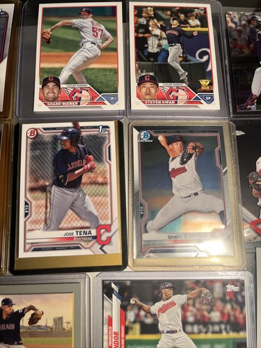 Jose Tena SP Mojo Refractor 2021 1st Bowman Chrome &Cleveland Guardians Lot - Picture 11 of 24