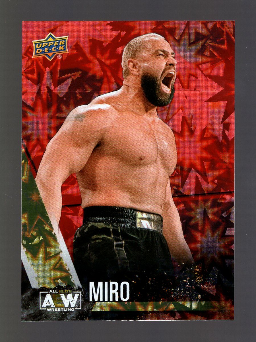 2021 UPPER DECK AEW FIRST EDITION RED DYNAMITE FOIL #9 MIRO RUSEV