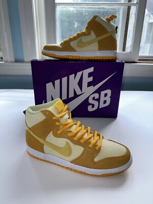 NIKE SB PINEAPPLE DUNK HIGH   (SIZE 10.5) (UNIVERSITY GOLD/VIVID) (DM0808-700)