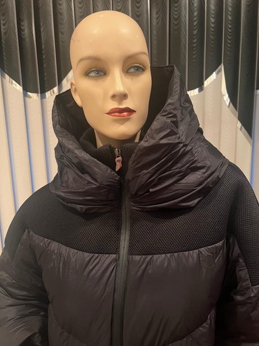 Stunning Women Down Puffer Coat 3 Quarter “OBLIQUE CREATION” L-XL Made In Italy - Picture 2 of 15