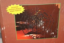 31 Animated Multi-Motion Lighted Spider Web Halloween Decoration VTG NIB