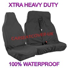 FORD TRANSIT WATERPROOF VAN SEAT COVERS HEAVY DUTY BLACK MWB 2.3 300 330 00 to06