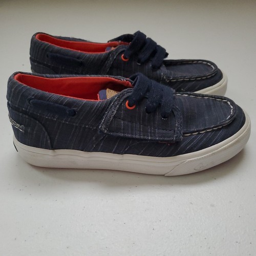 Sperry Striper II Jr Boat Blue Hook and Loop closure Sz 12M - Picture 2 of 8