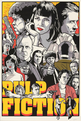 PULP FICTION MONDO POSTER JOSHUA BUDICH TARANTINO TRAVOLTA JACKSON