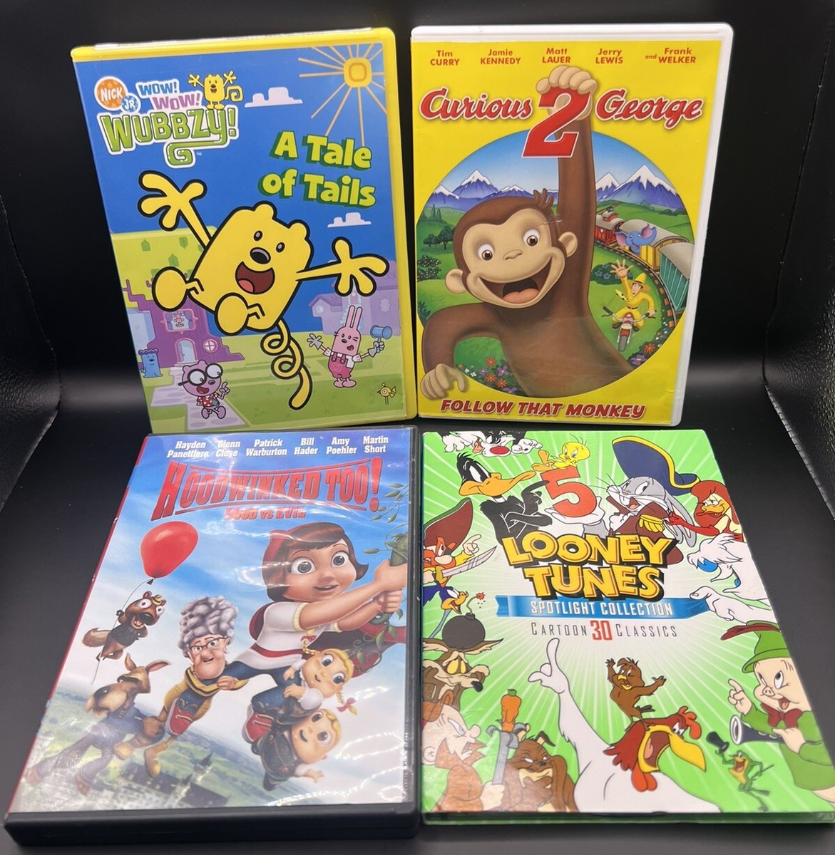 Wow Wow Wubbzy, Looney Tunes, Curious George, Hoodwinked Too (5