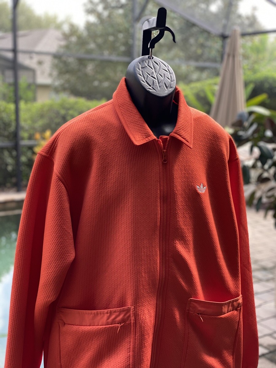 ADIDAS Men's Utility Coach Jacket L Full Zip Glory Amber New with Tags - Main Image