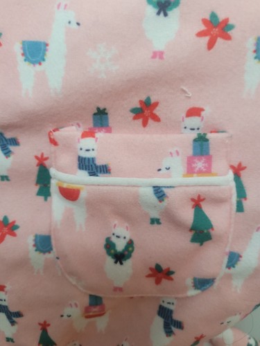 Pup Crew Pet Dog Pajamas LARGE Soft Flannel Pink Alpacas Holiday - Picture 5 of 11