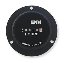 Hour Meter, Electrical, 3-Hole, Flange