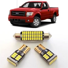 1 Dome 2 Map light for 2004-2014 Ford F-150 6000K Super Bright 3014 Series Bulbs