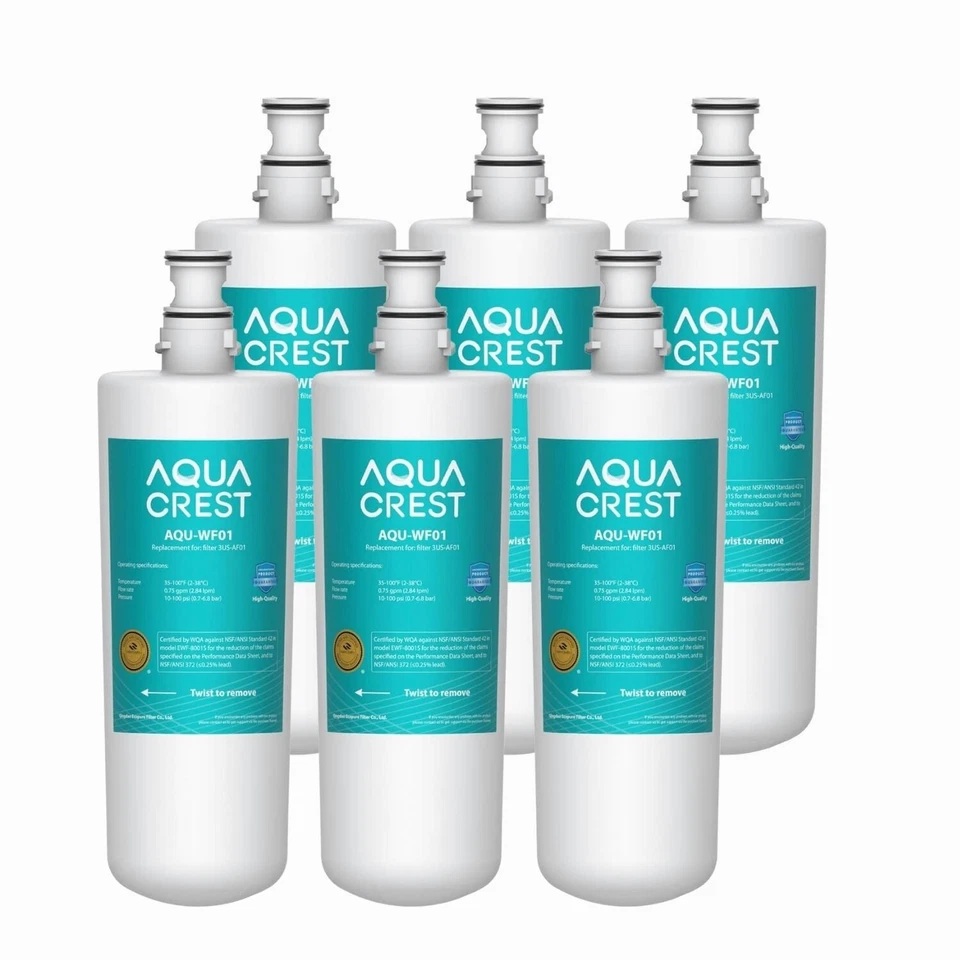 AQUA CREST Replacement for Filtrete 3US-AF01 Under Sink Water Filter, 6 Packs - Image 2 of 4
