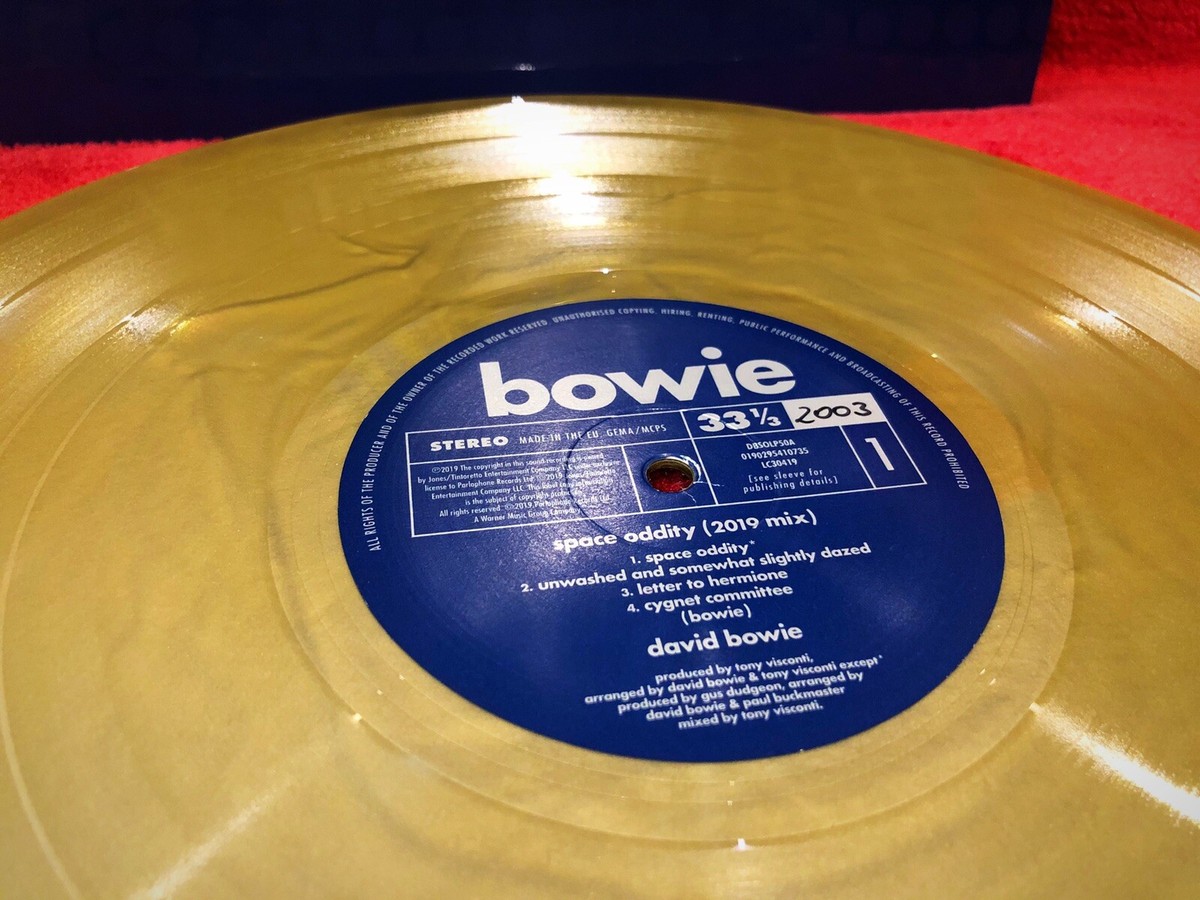 David Bowie Gold Space Oddity Vinyl, Extremely Rare, 1 of 50 In