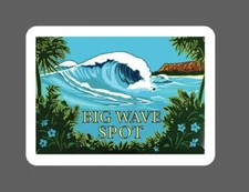 Big Wave Spot Sticker Beach Waterproof Ocean Beach Tropical Gift NEW